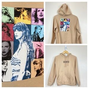 Just Hoods Taylor Swift Eras Tour Tan Hoodie XS
